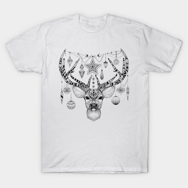 Christmas decorated deer T-Shirt by fears